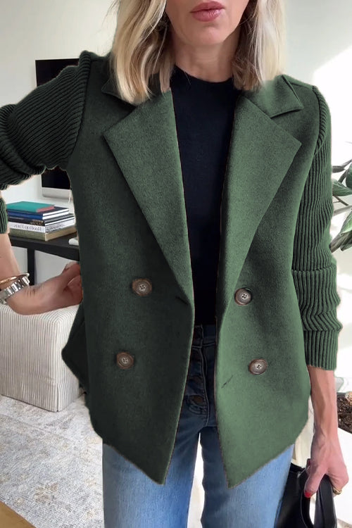 Grace™ - Elegant Knit-Sleeve Blazer
