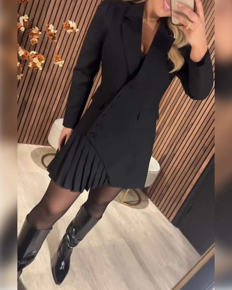 Grace™ - Blazer Look Dress with Lapels