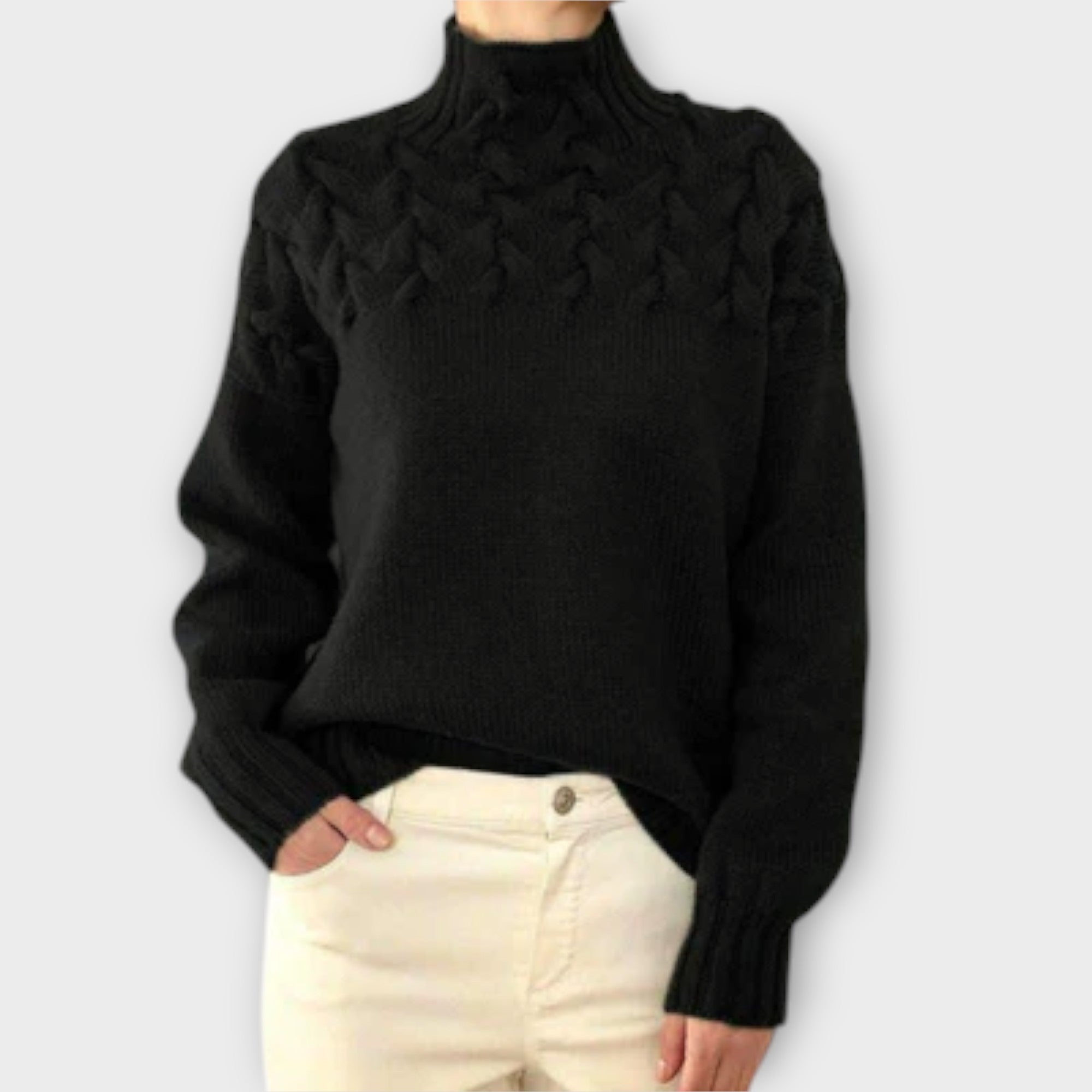 Grace™ - Women's Sweater with Braided Details