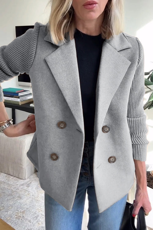 Grace™ - Elegant Knit-Sleeve Blazer