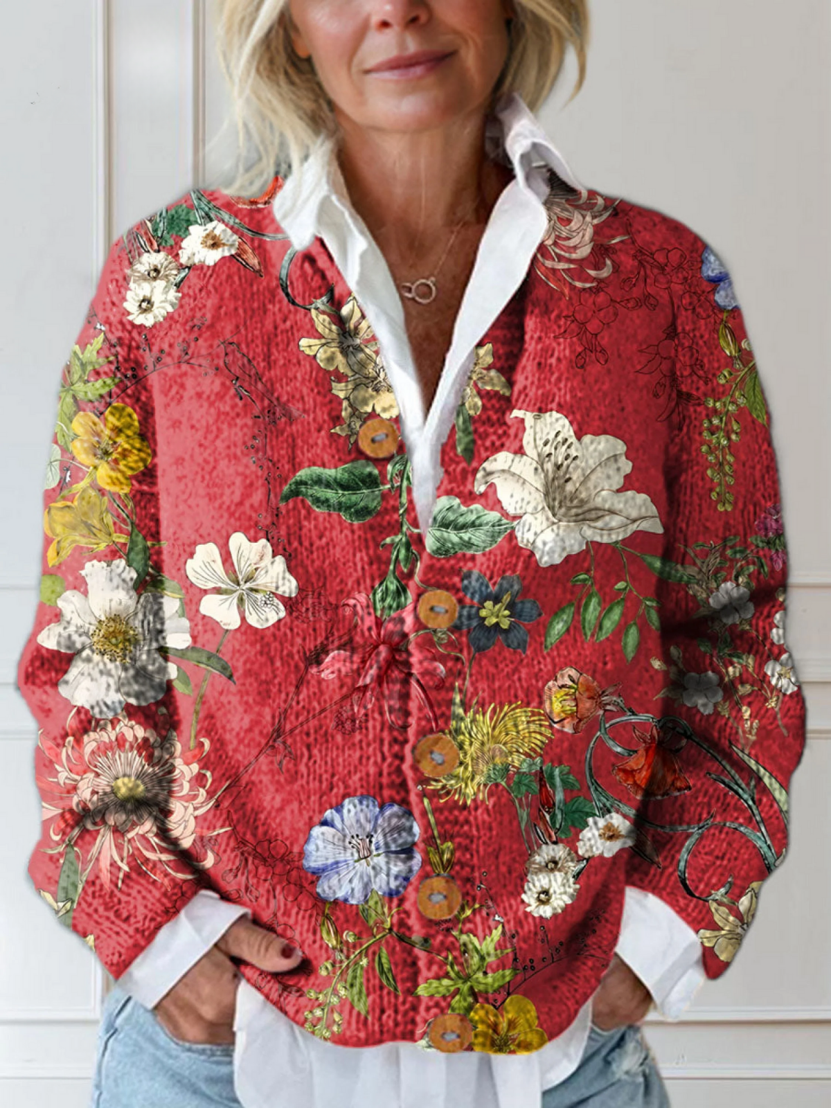 Grace™ - Vintage Floral Cardigan Sweater