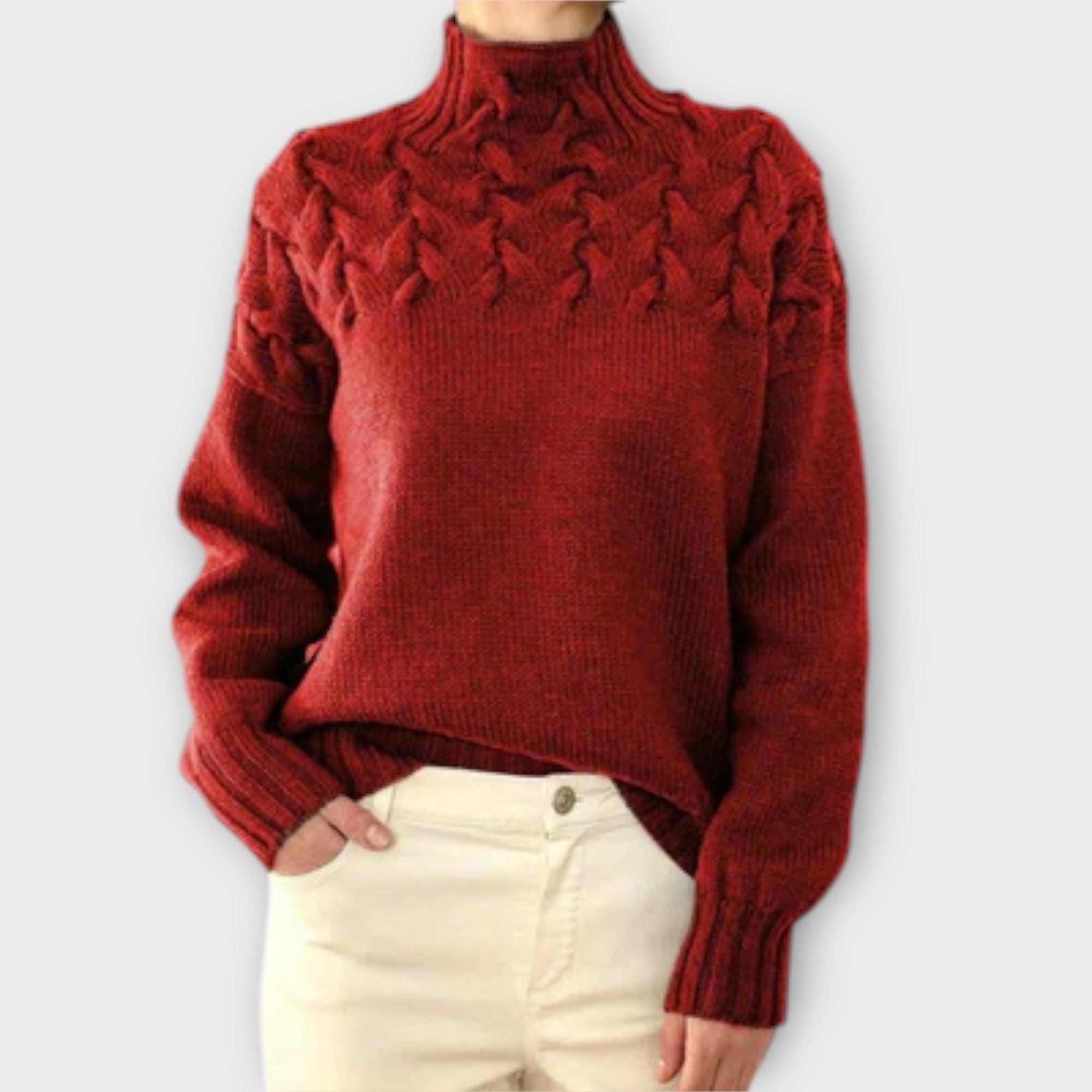 Grace™ - Women's Sweater with Braided Details