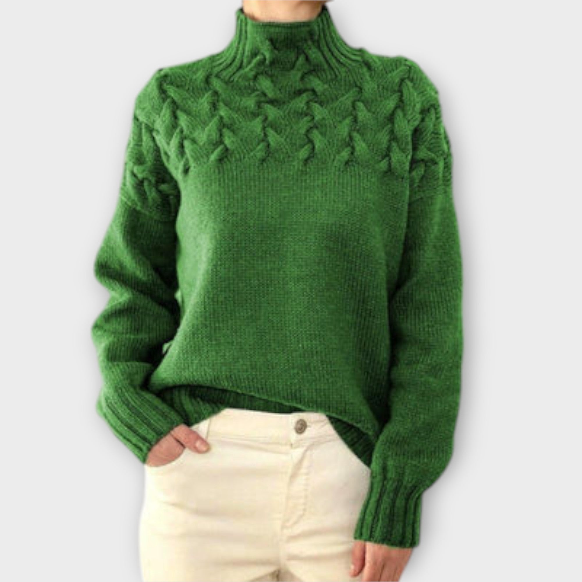 Grace™ - Women's Sweater with Braided Details