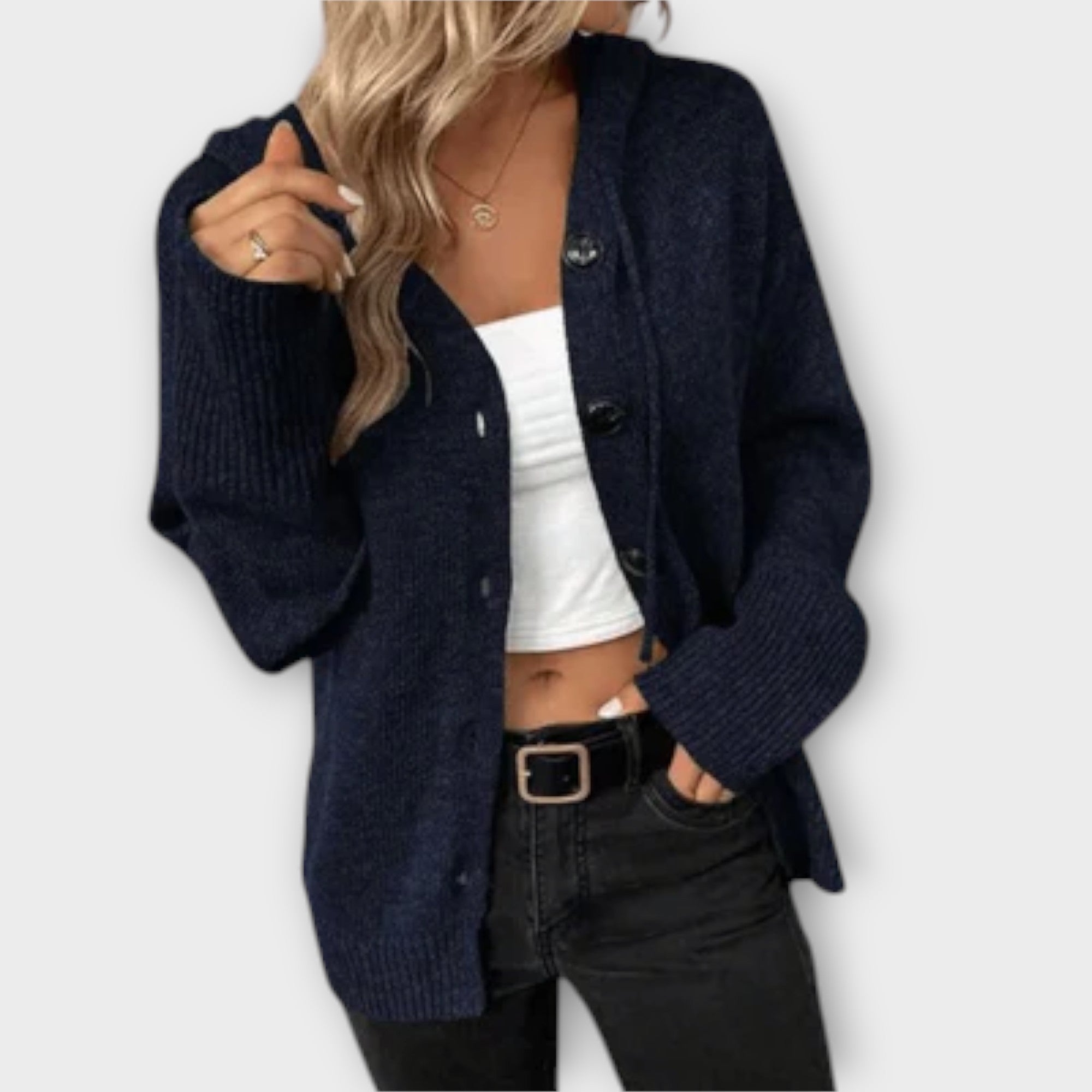 Grace™ - Knitted Cardigan with Buttons