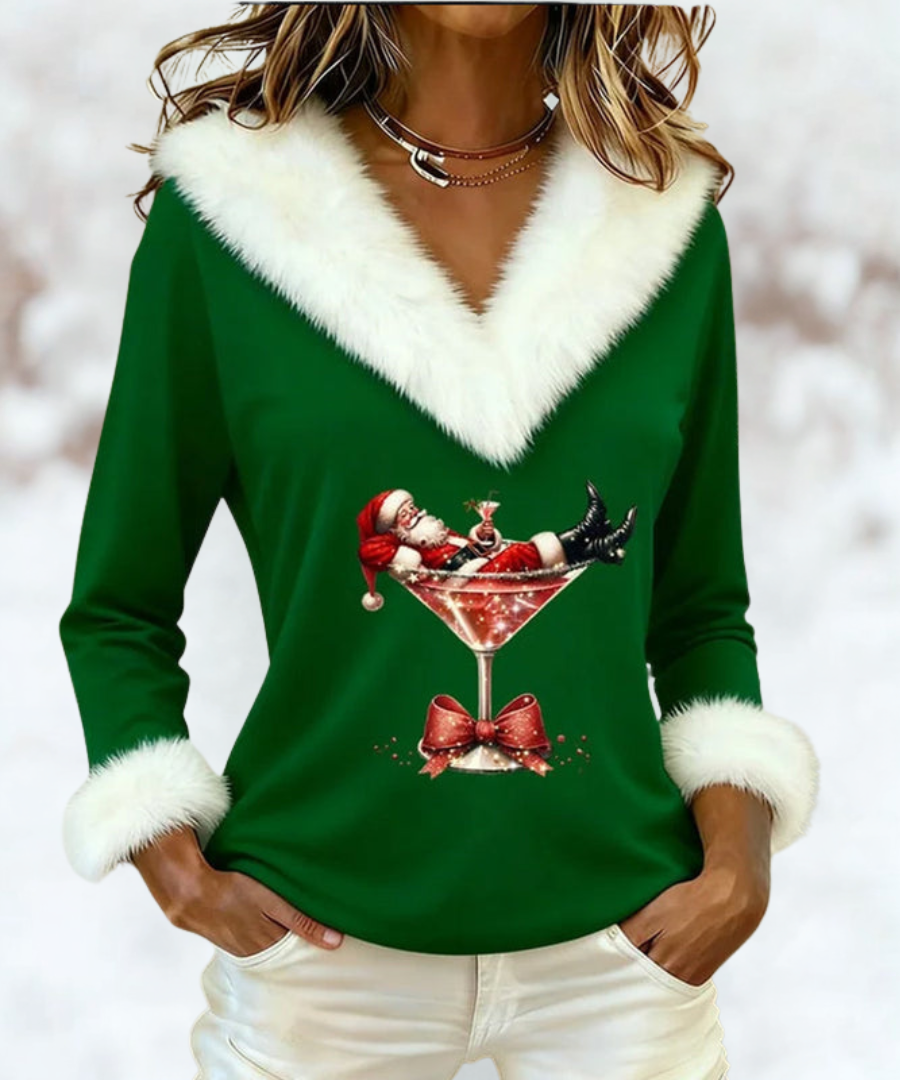 Grace™ - Velvet Christmas Top