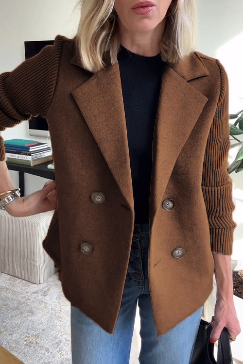 Grace™ - Elegant Knit-Sleeve Blazer
