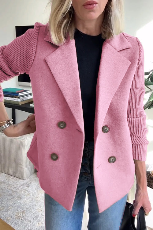 Grace™ - Elegant Knit-Sleeve Blazer