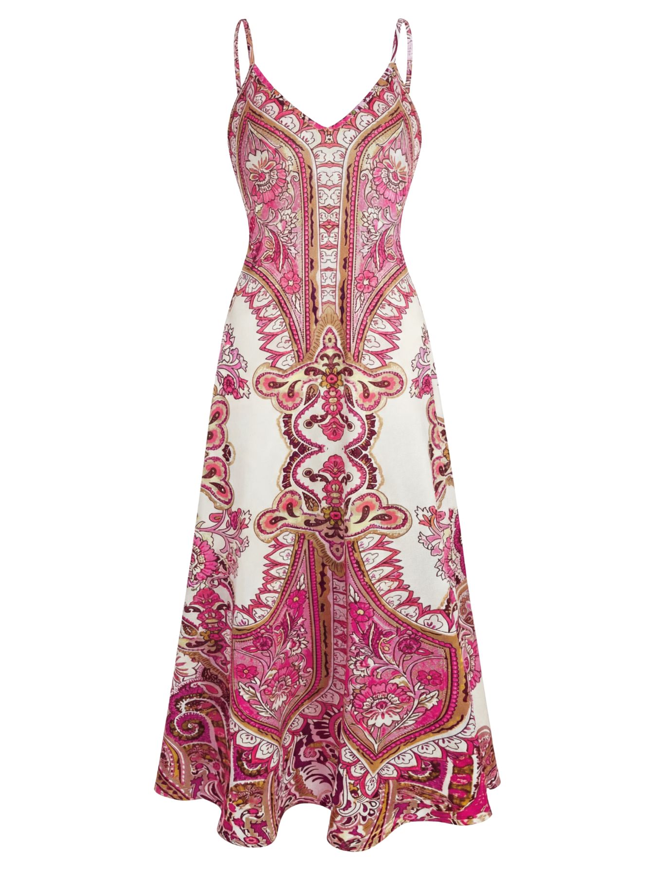 Grace™ – Boho Floral Print Sleeveless Dress