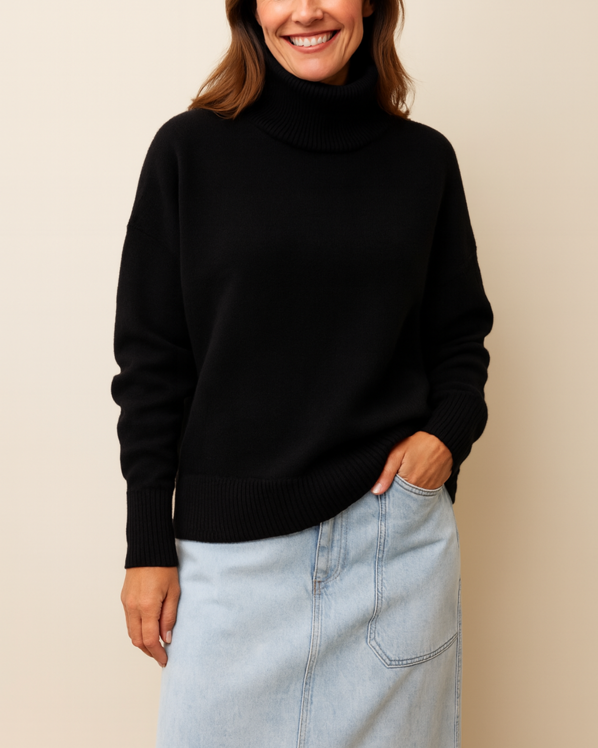 Grace™ - Elegant warm comfortable turtleneck sweater