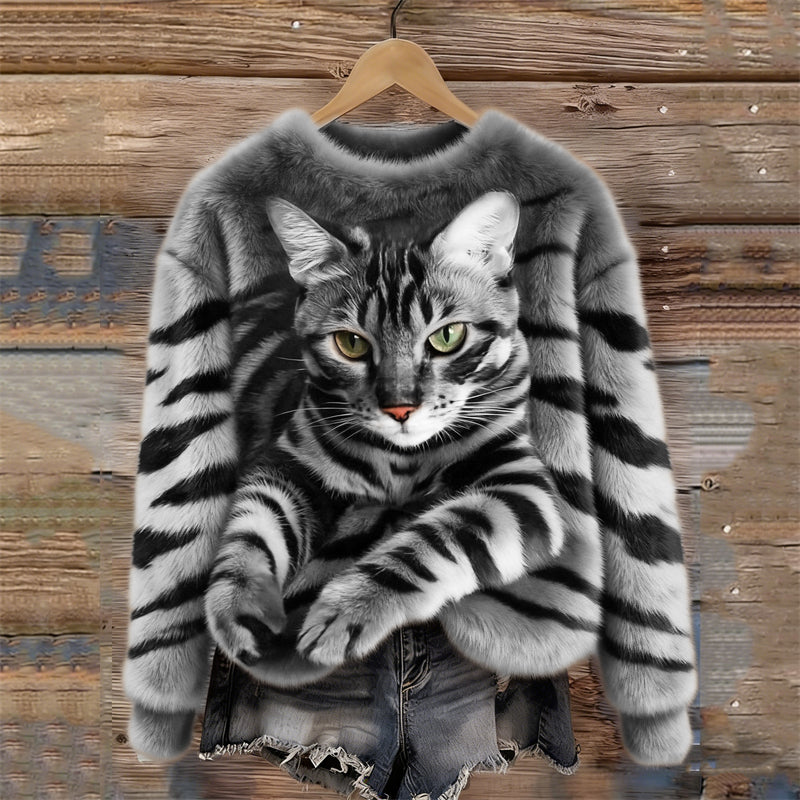 Grace™ - Cozy Animal Print Sweatshirt
