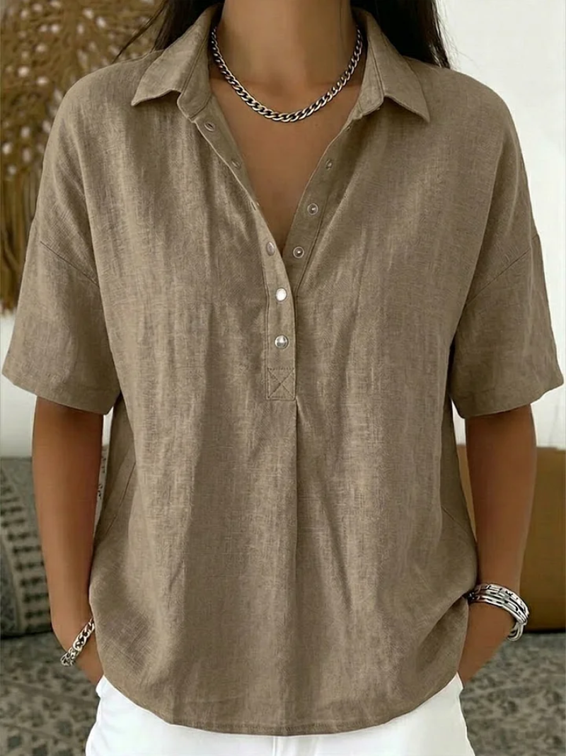 Grace™ - Blouse with Collar and Button Detail