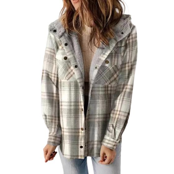 Grace™ - Women’s Plaid Hooded Flannel Jacket for Autumn & Winter