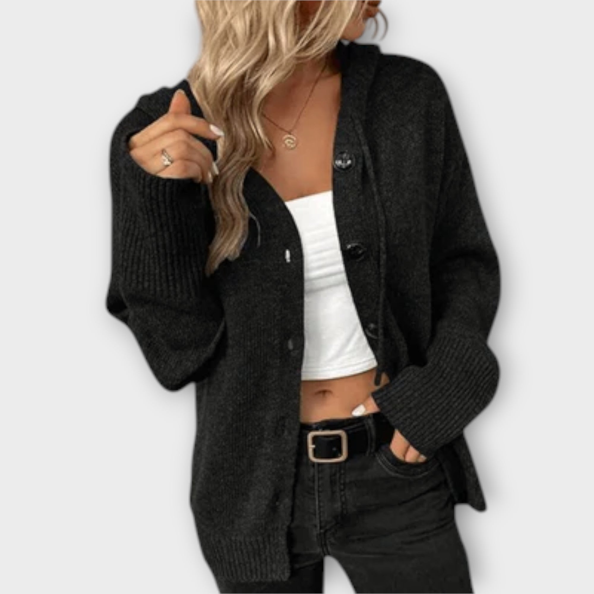 Grace™ - Knitted Cardigan with Buttons