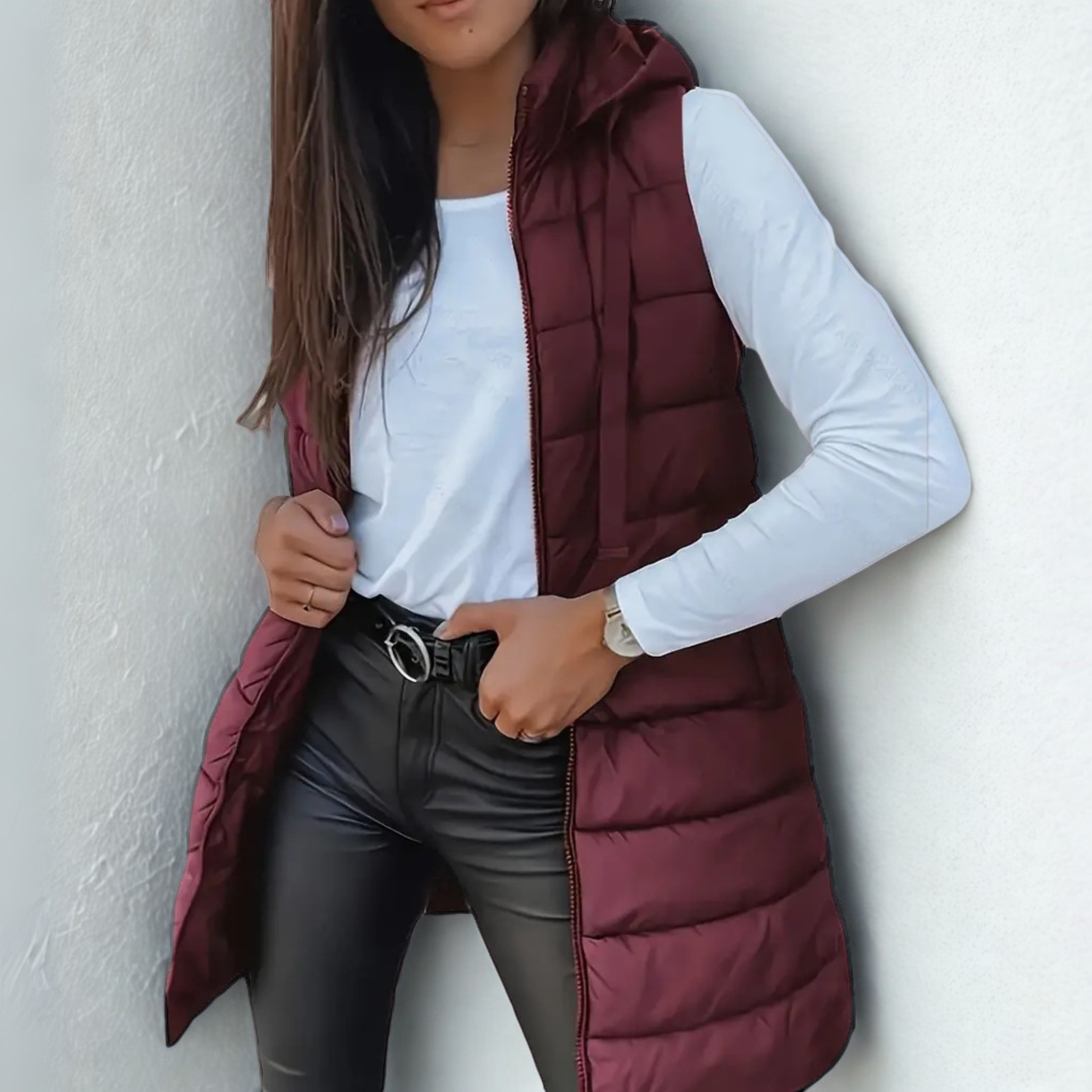 Grace™ - Casual Sleeveless Hood Long Puffer Vest