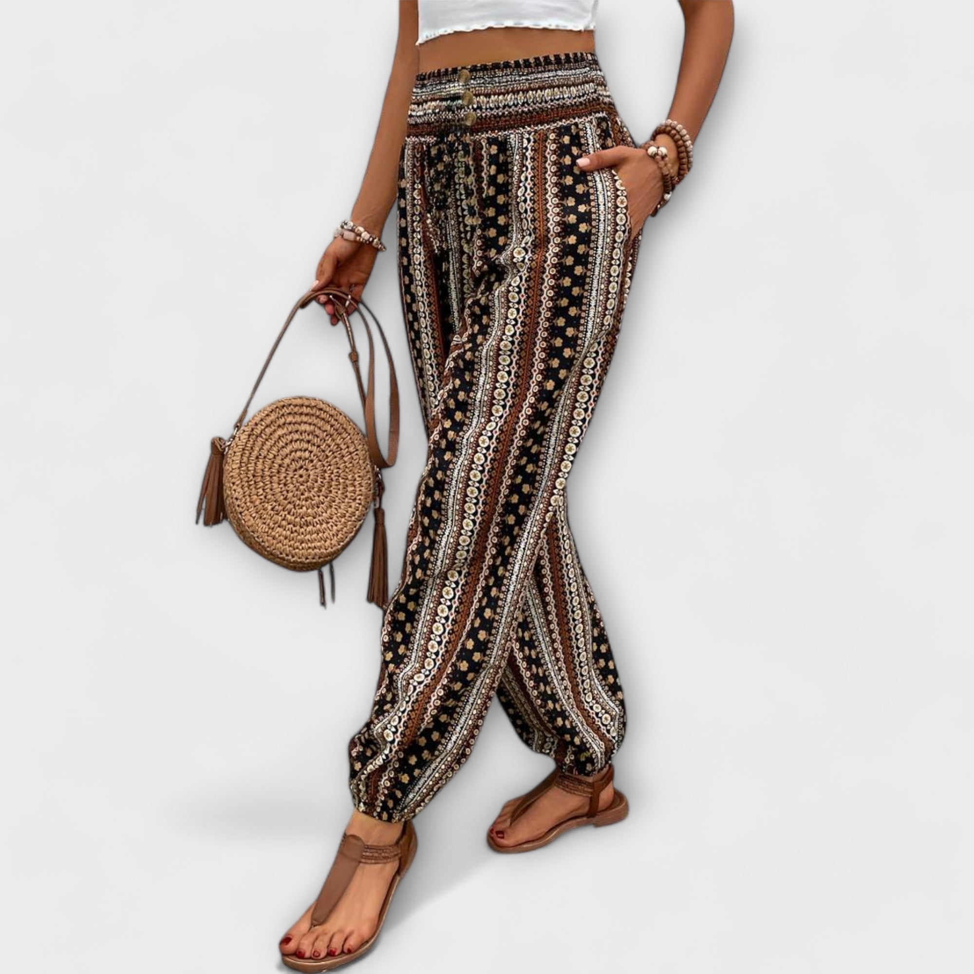 Grace™ - Tights with Ethnic Graphic