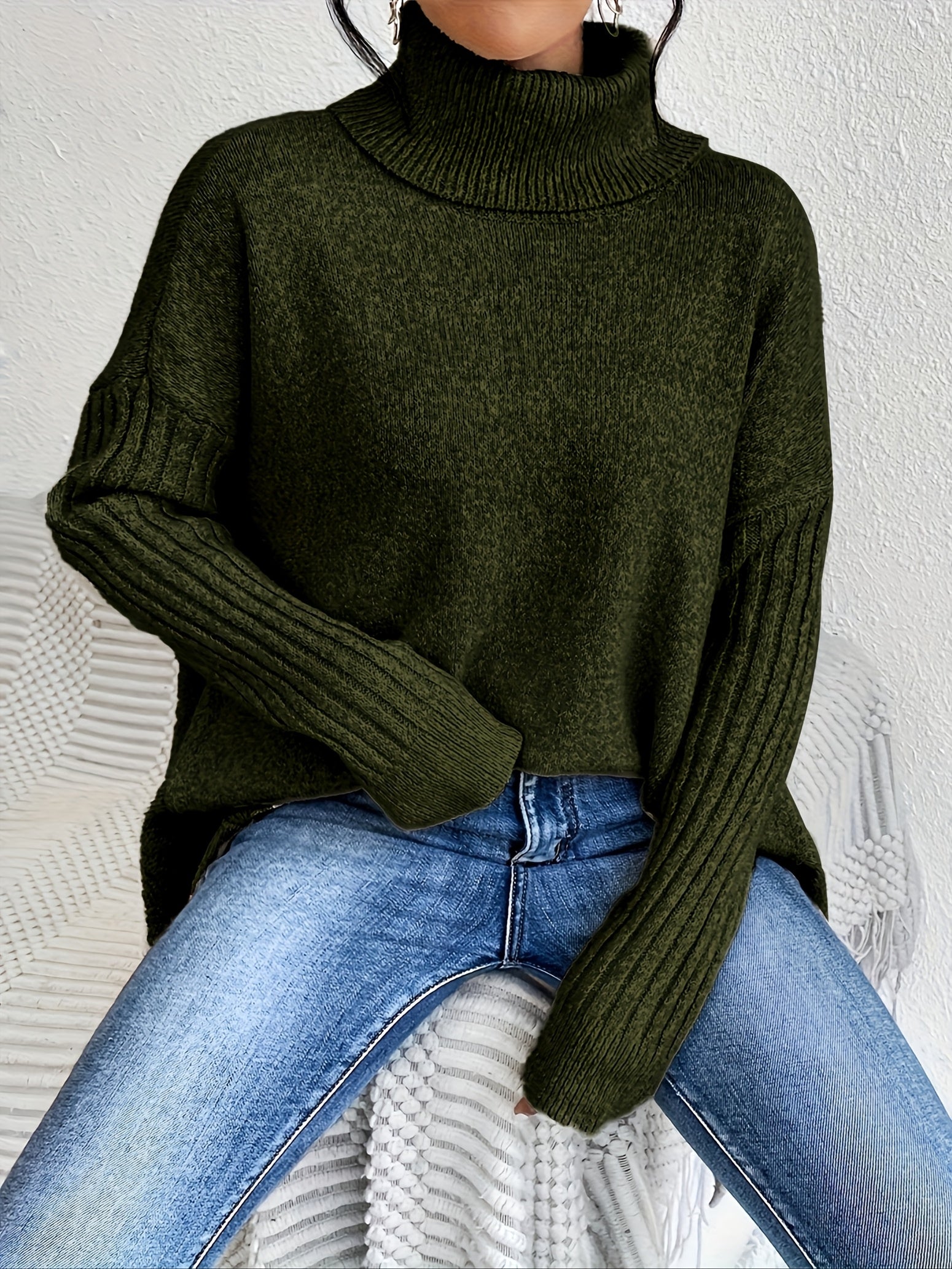 Grace™ - Oversized Turtleneck Sweater
