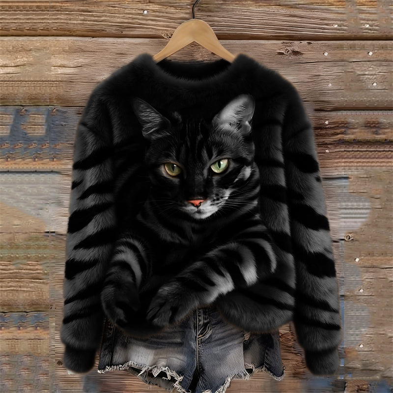 Grace™ - Cozy Animal Print Sweatshirt