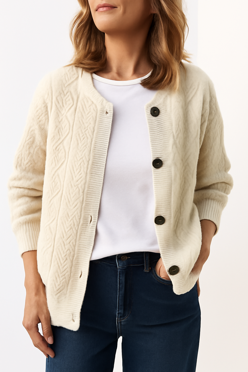 Grace™ - Elegant cable cardigan