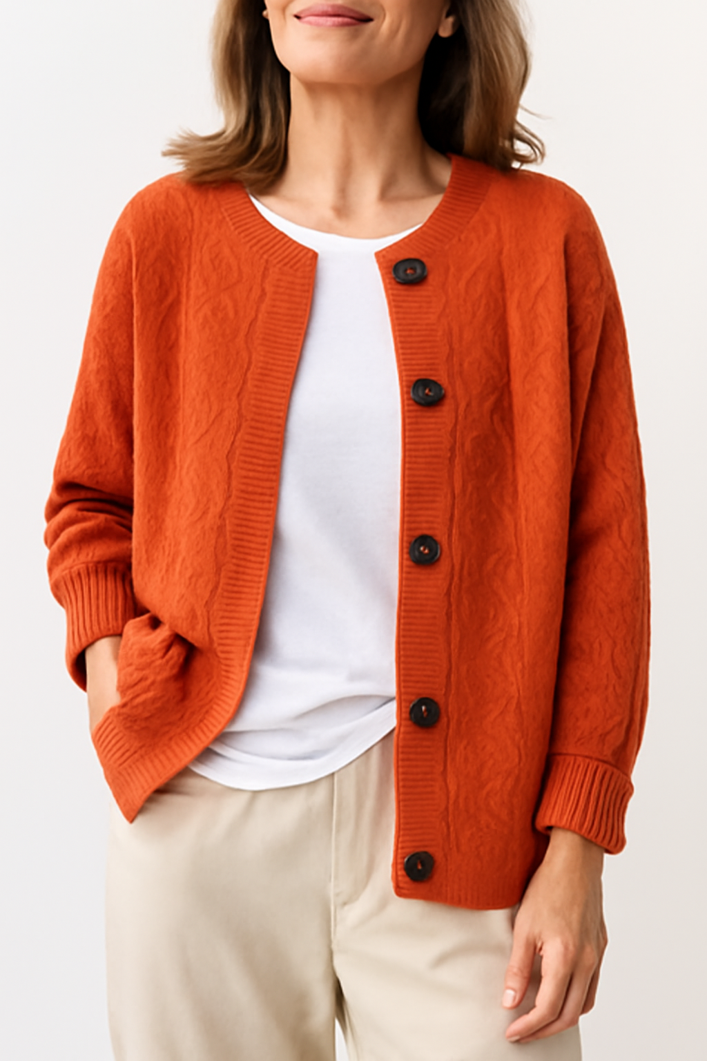 Grace™ - Elegant cable cardigan