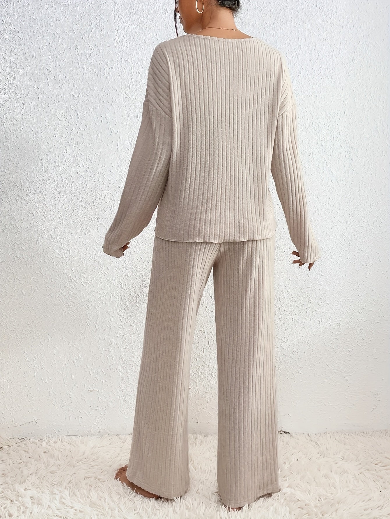 Grace™ | Elegant Set for Women with Ribbed Sweater and Straight Pants