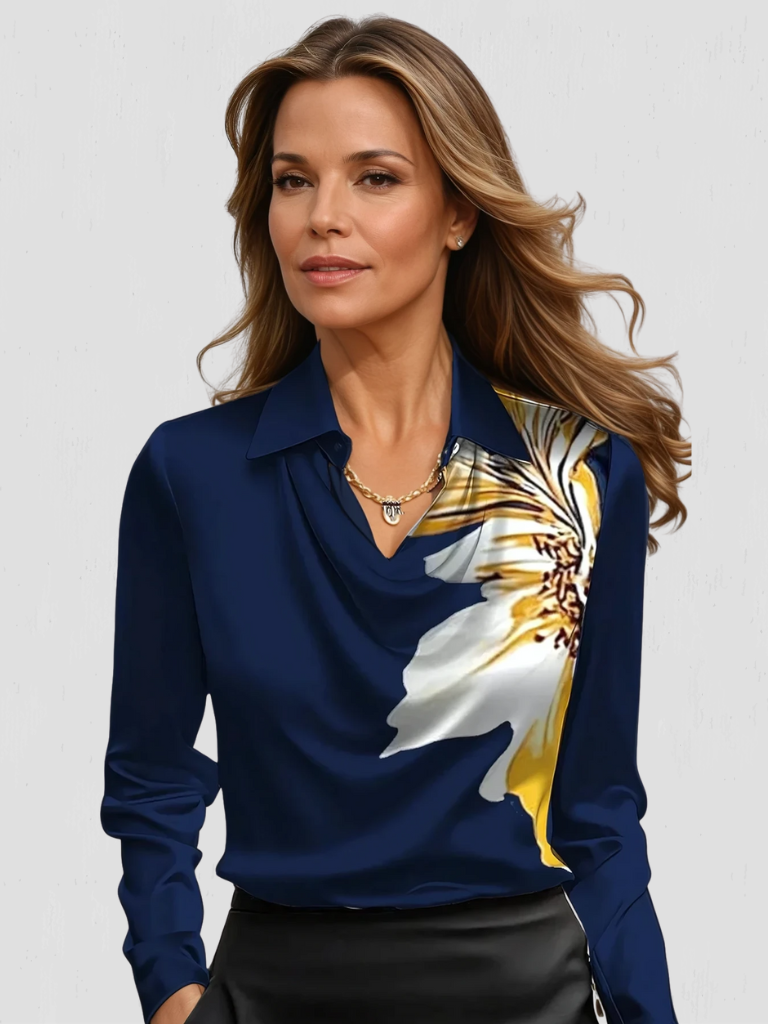 Grace™ Satin Drape Blouse