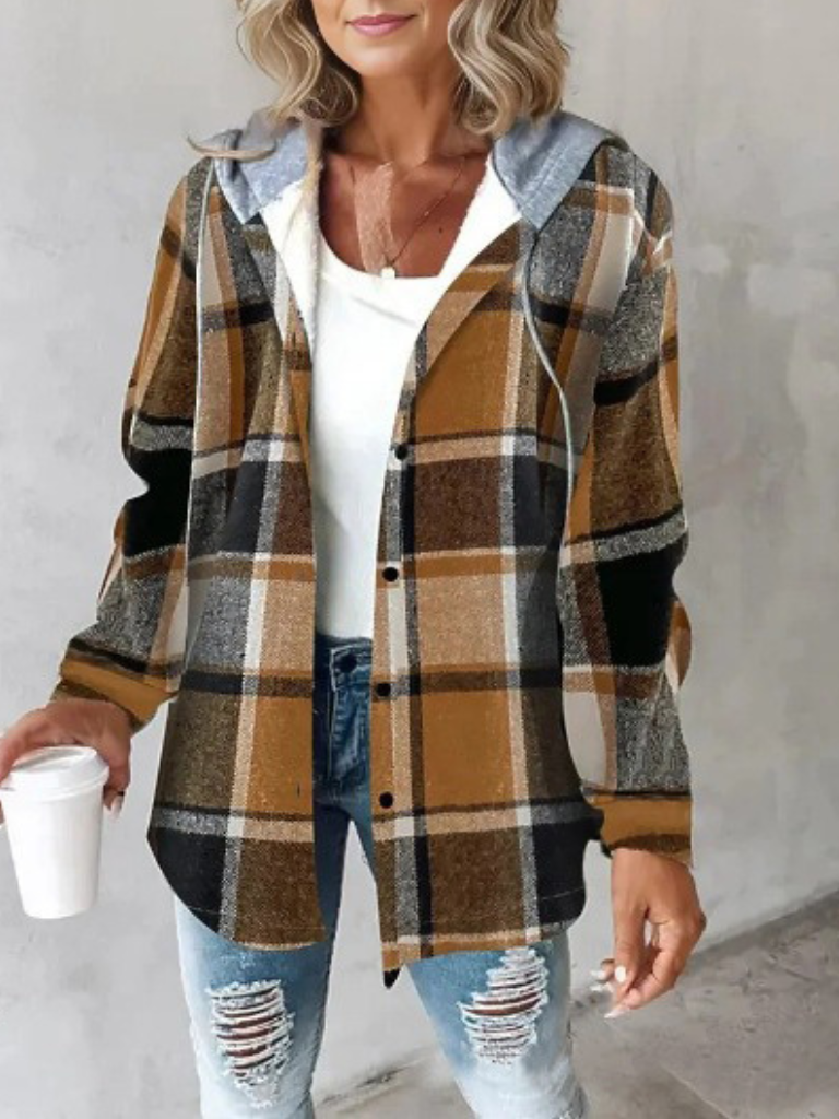 Grace™ Plaid Hooded Shacket
