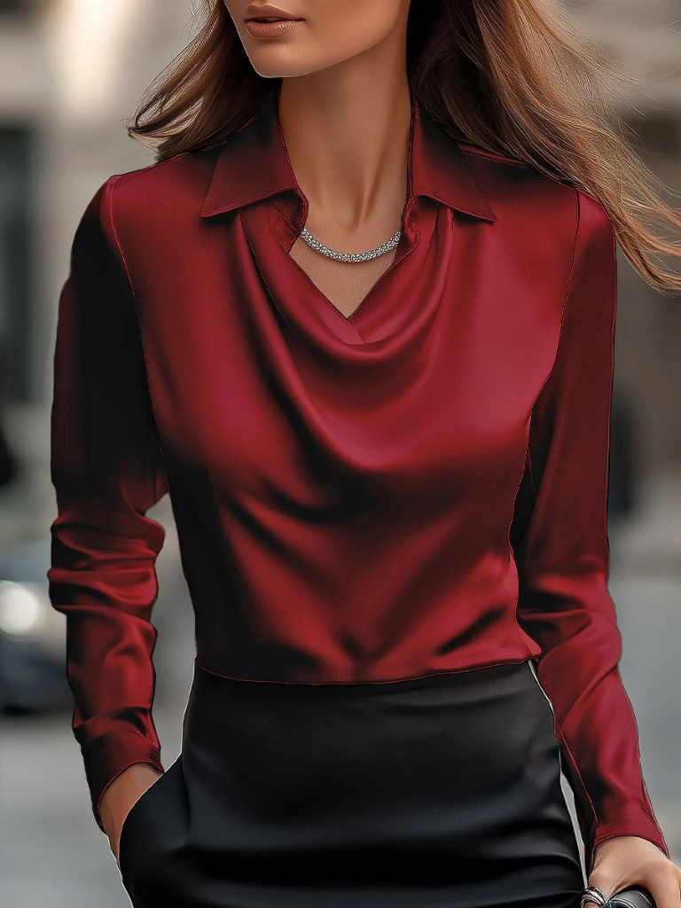 Grace™ Satin Drape Blouse