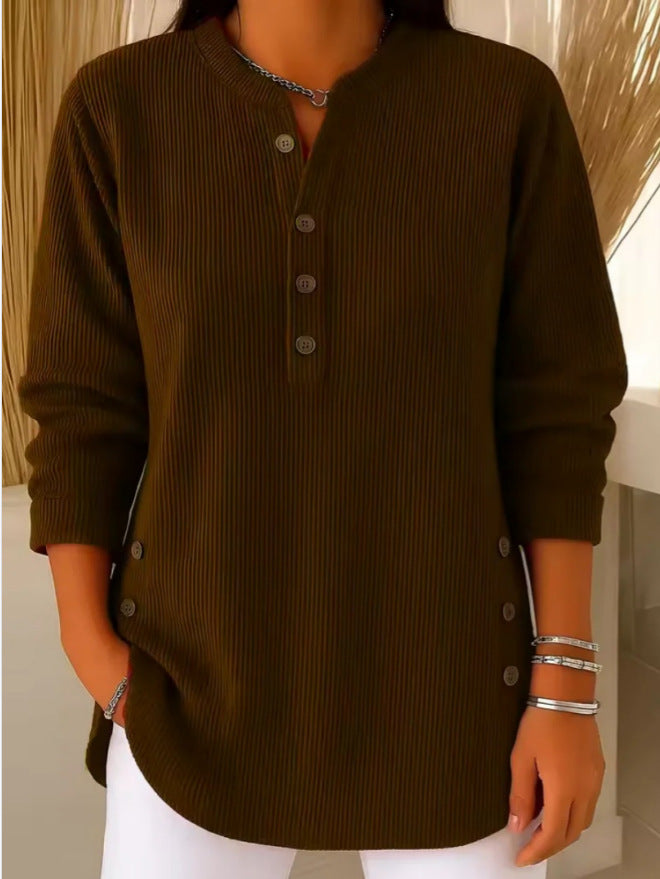 Grace™ - Soft sweater with button detail
