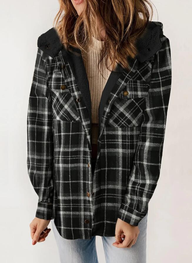 Grace™ - Women’s Plaid Hooded Flannel Jacket for Autumn & Winter