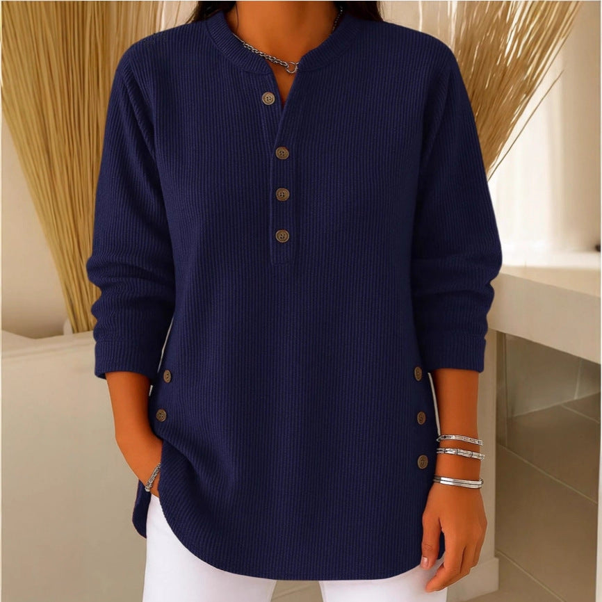 Grace™ - Soft sweater with button detail