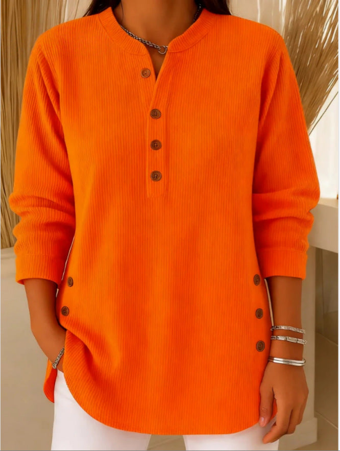 Grace™ - Soft sweater with button detail