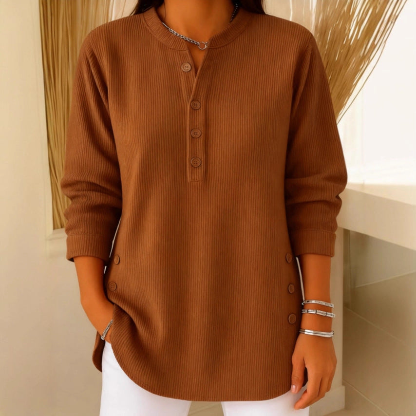 Grace™ - Soft sweater with button detail