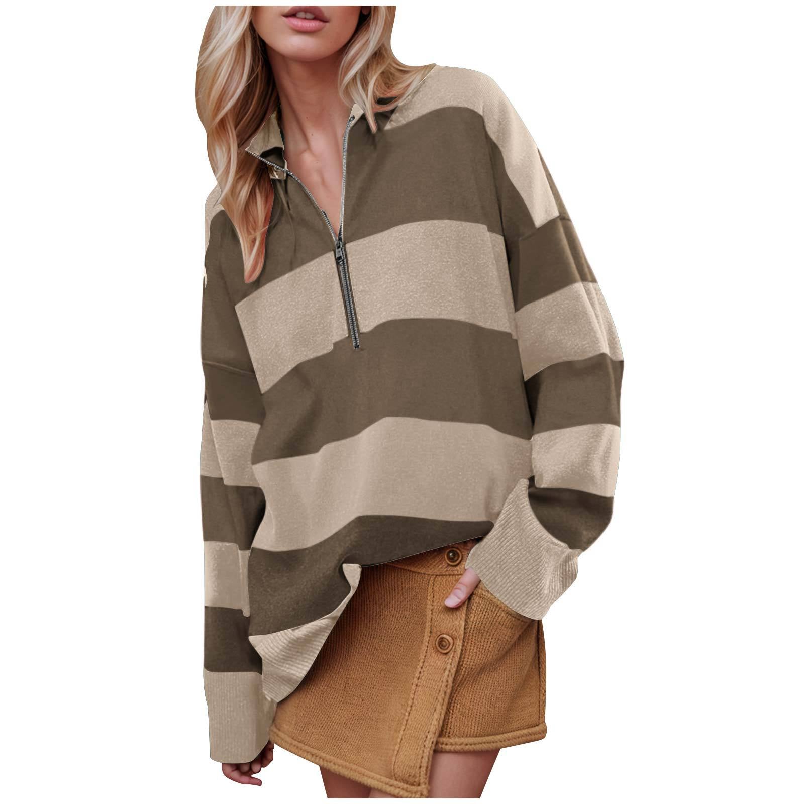 Grace™ - Stylish Oversized Turtleneck Sweater with Half Zipper Detail
