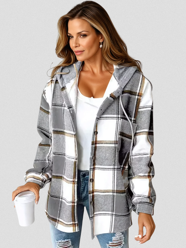 Grace™ Plaid Hooded Shacket
