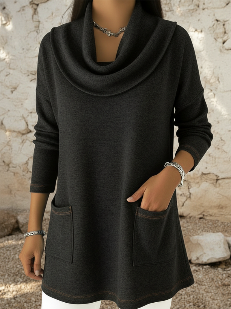 Grace™ - Sweater with turtleneck and front pockets