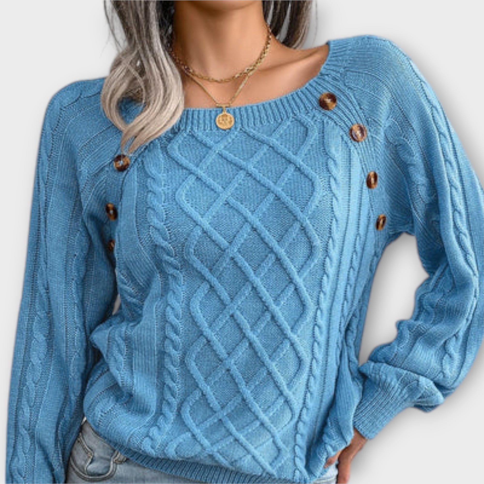 Grace™ - Knitted Sweater with Buttons