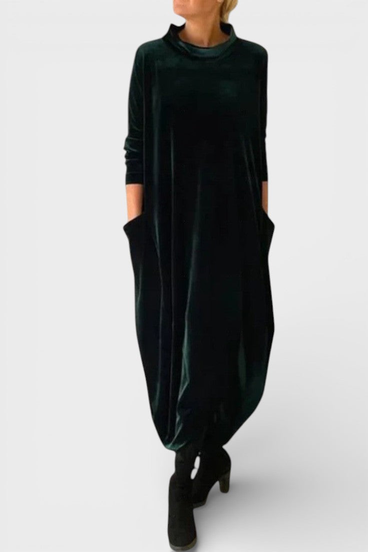 Grace™ - Elegant Velvet Dress with Pockets