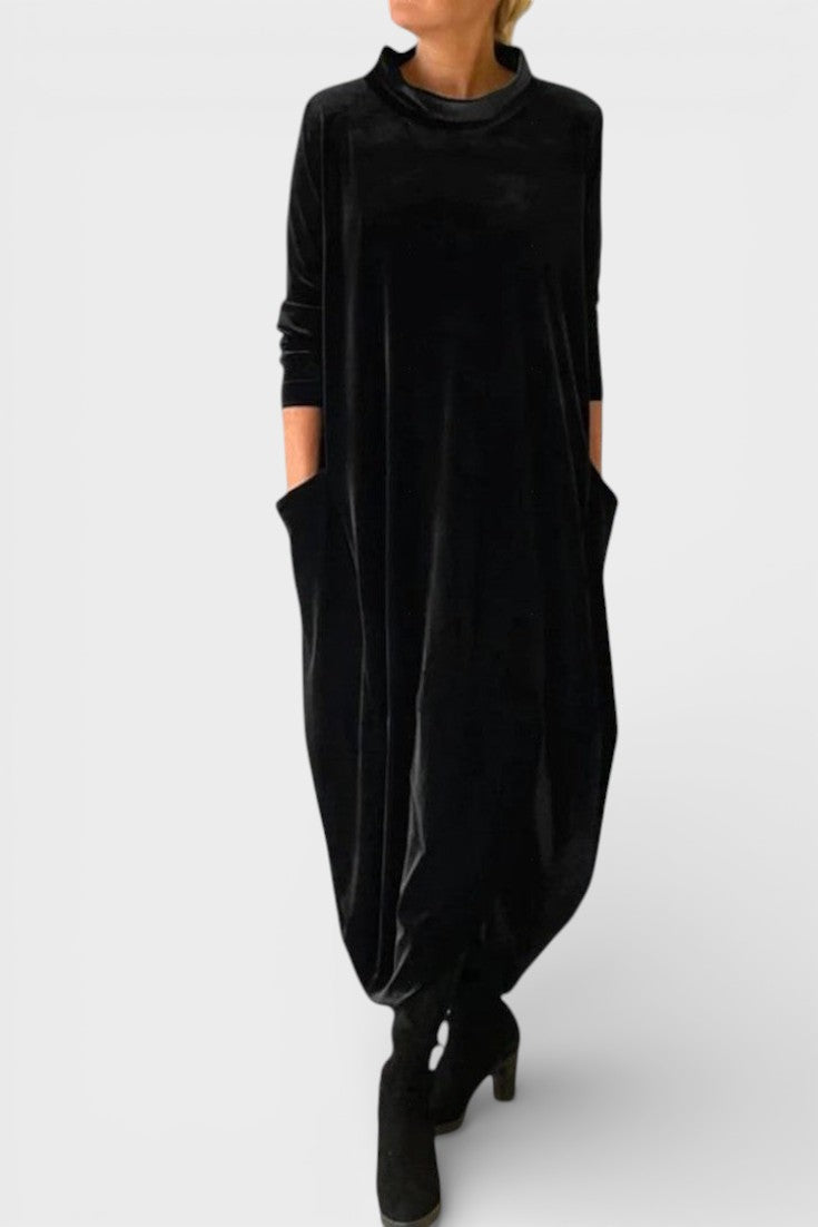 Grace™ - Elegant Velvet Dress with Pockets
