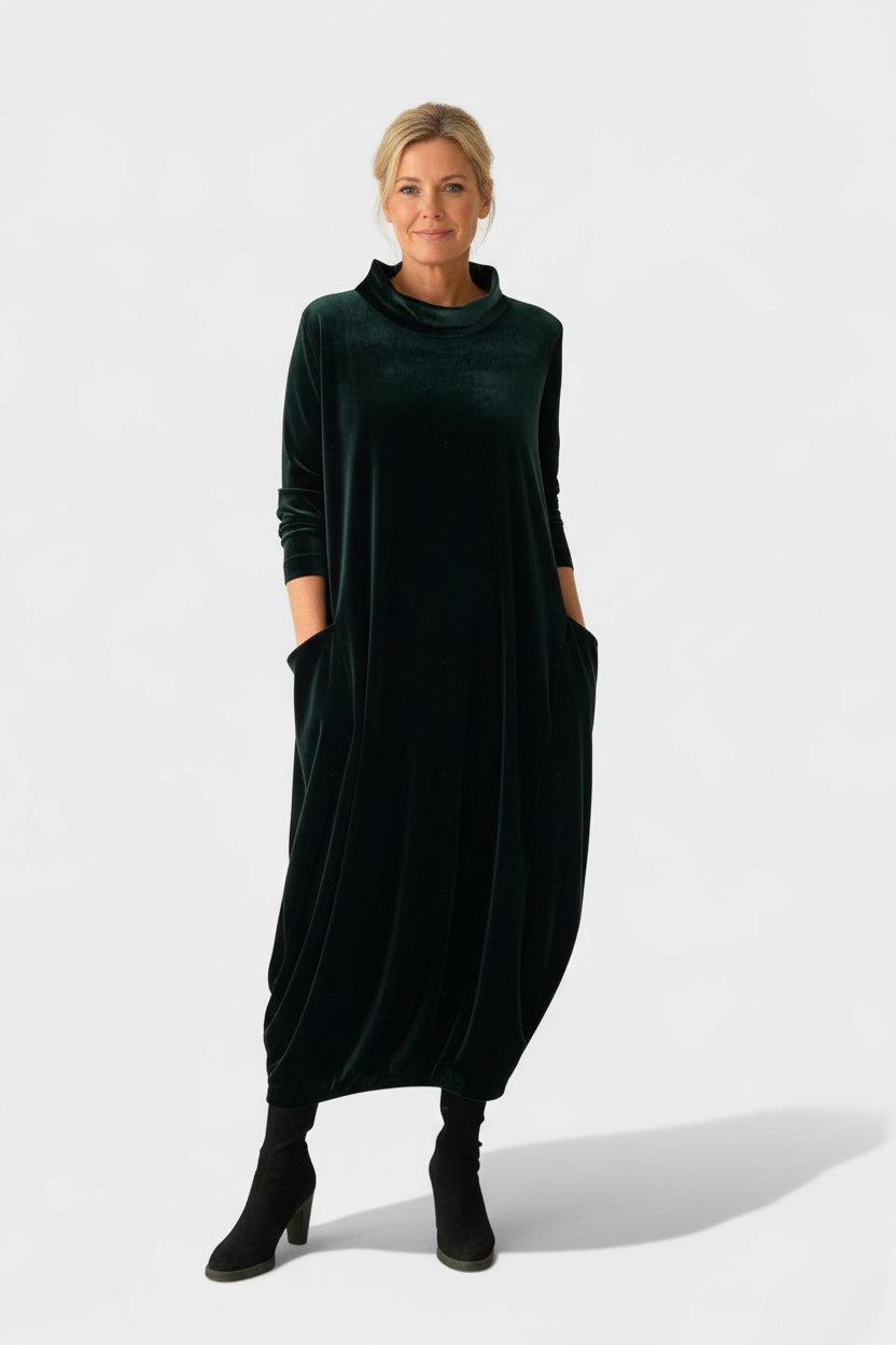 Grace™ - Elegant Velvet Dress with Pockets