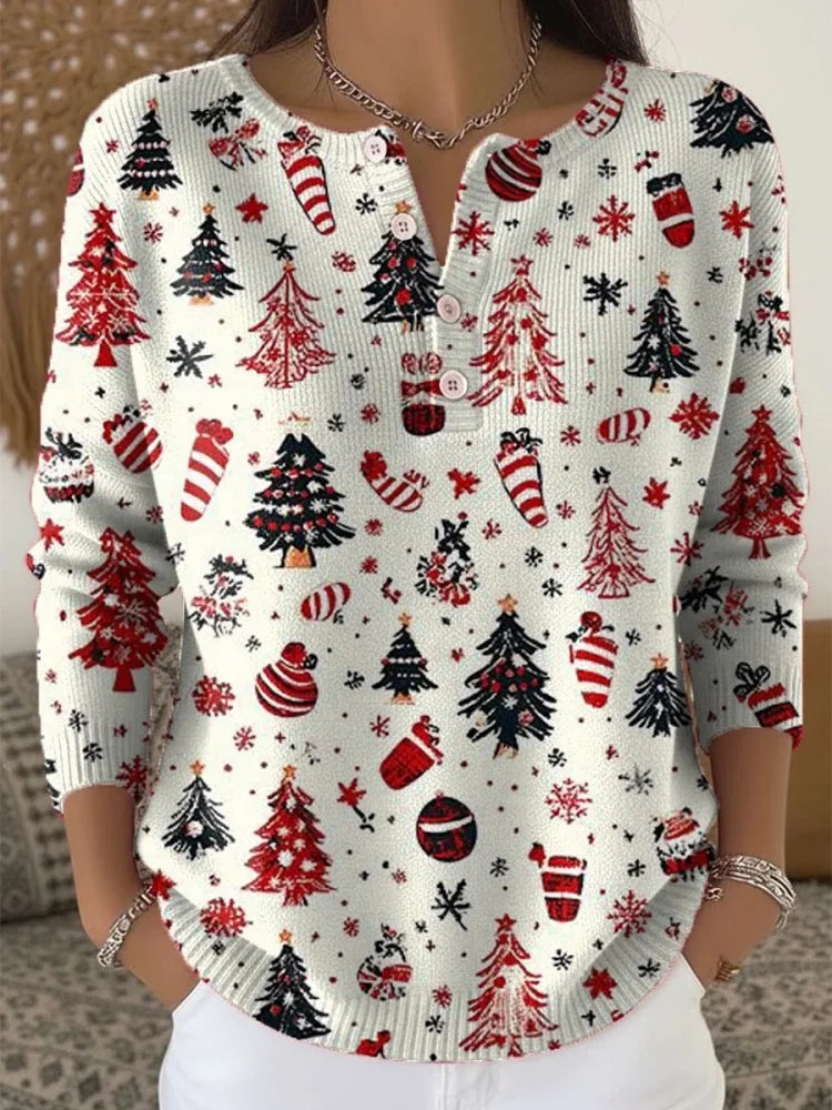 Grace™ - Christmas jumper with buttons