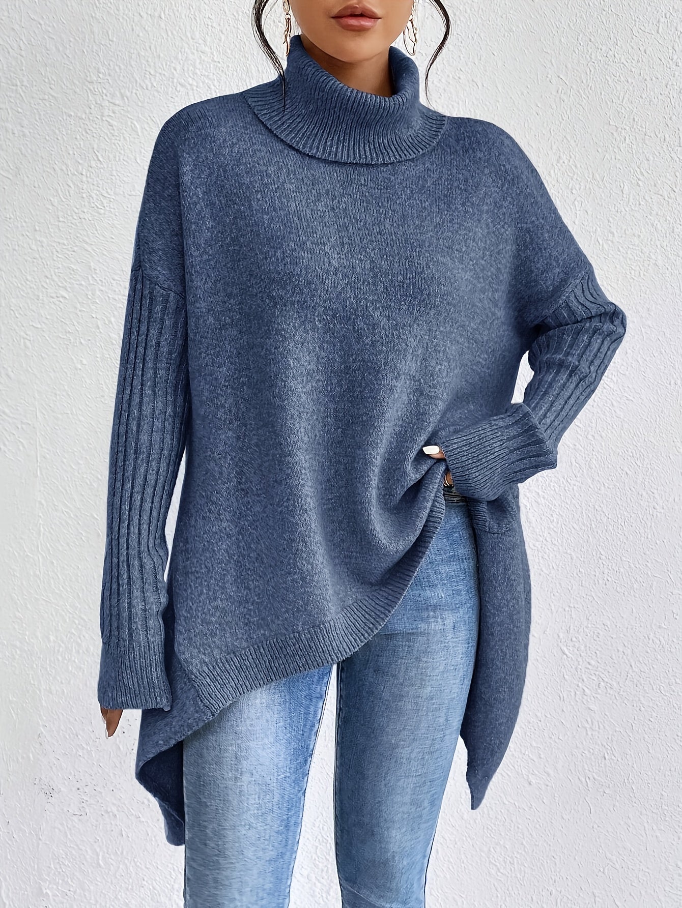 Grace™ - Oversized Turtleneck Sweater