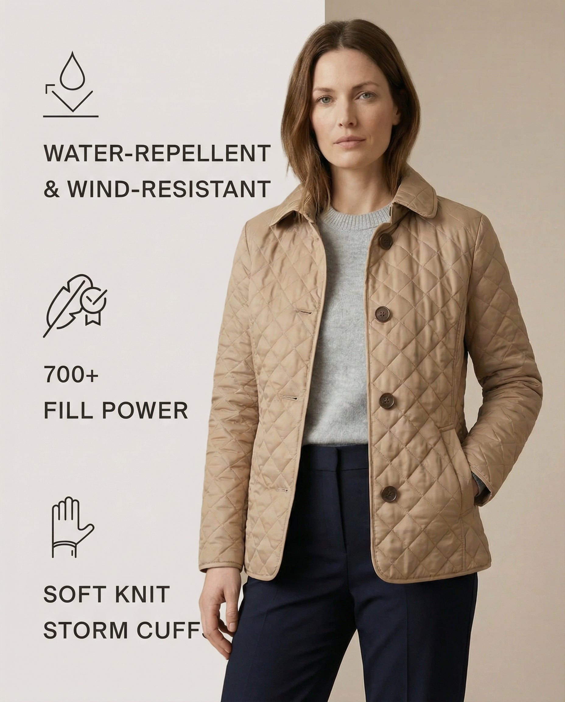 Grace™ - Quilted Button Up Jacket