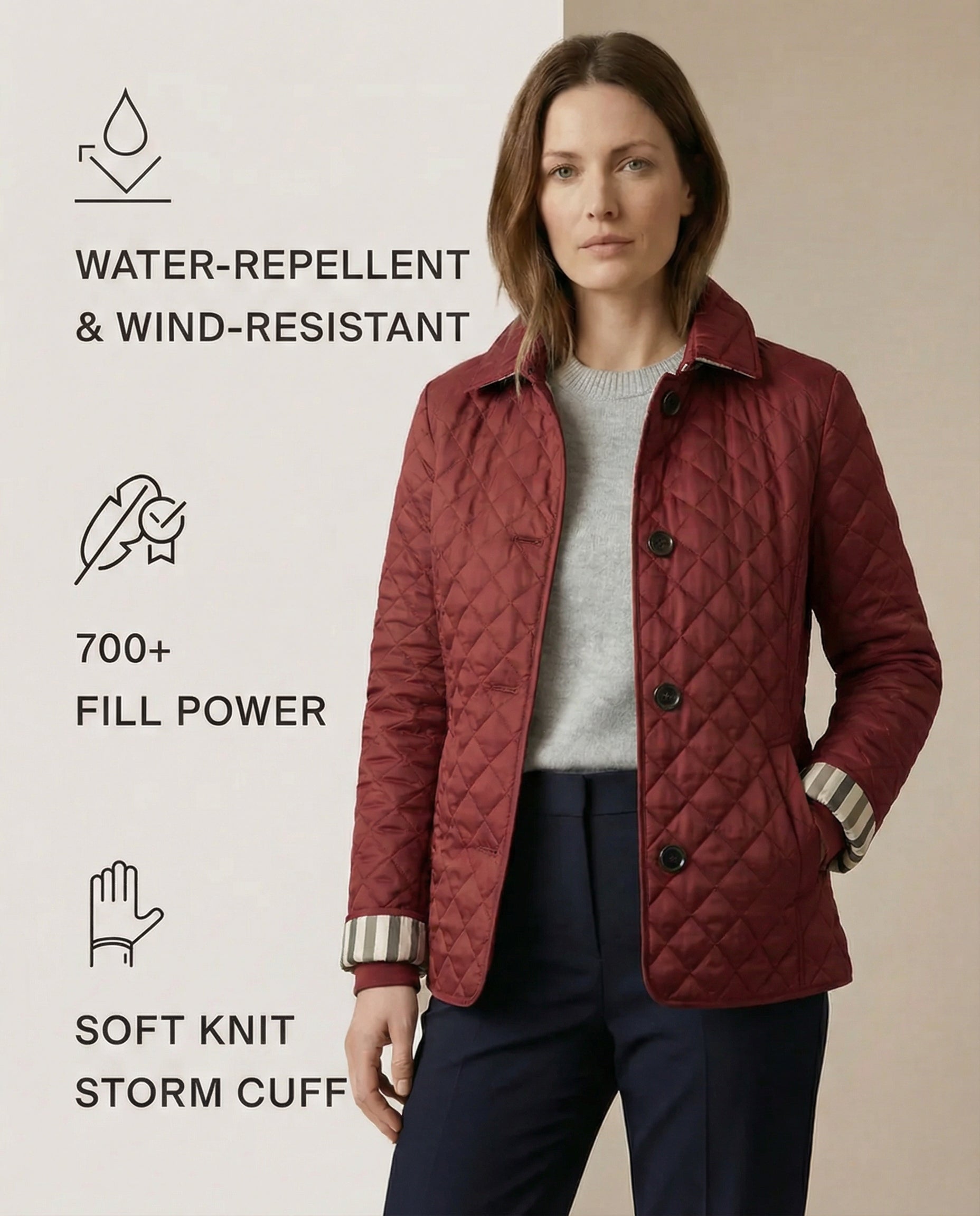 Grace™ - Quilted Button Up Jacket