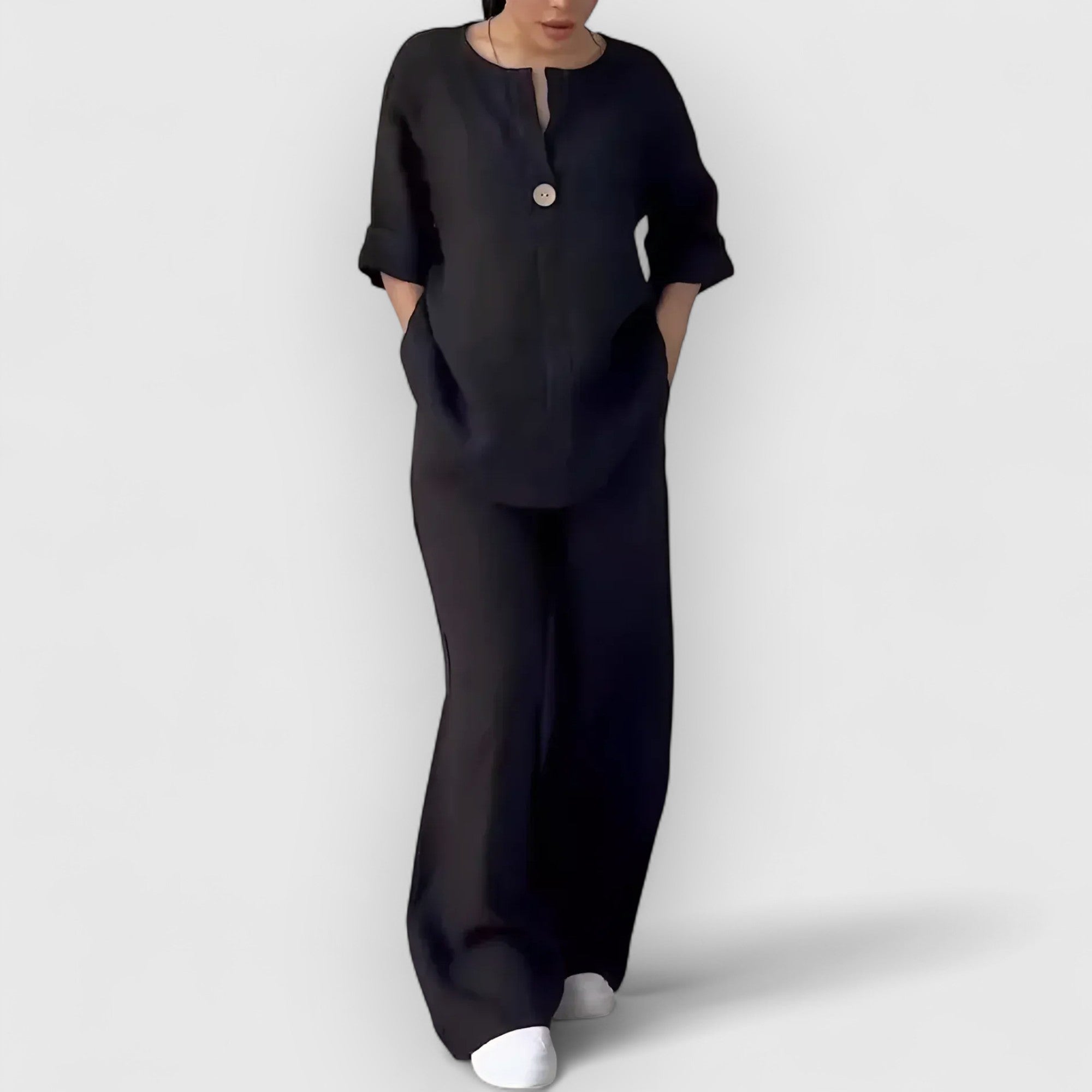 Grace™ | Margherita – Two-Piece Linen Set in Relaxed and Elegant Style