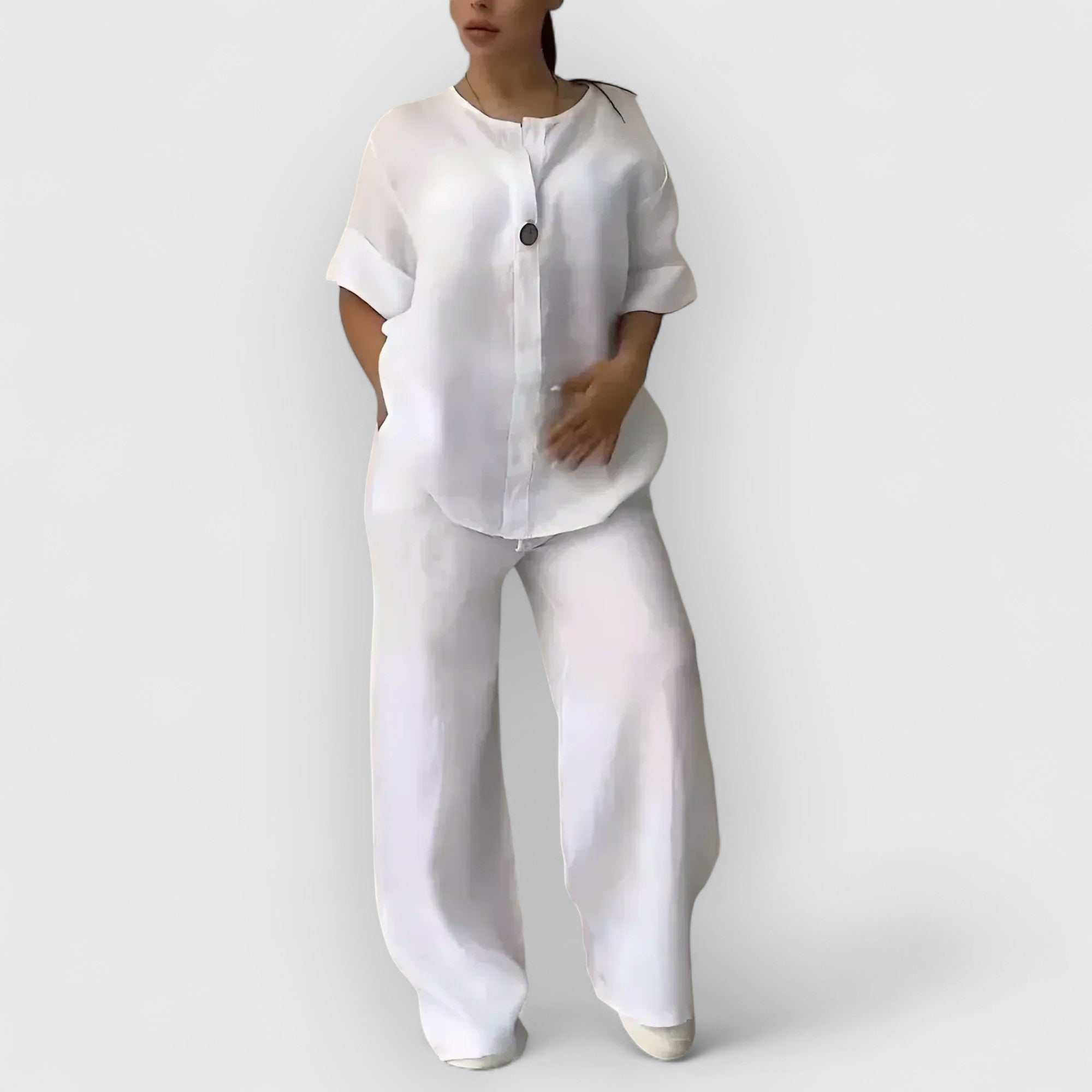 Grace™ | Margherita – Two-Piece Linen Set in Relaxed and Elegant Style