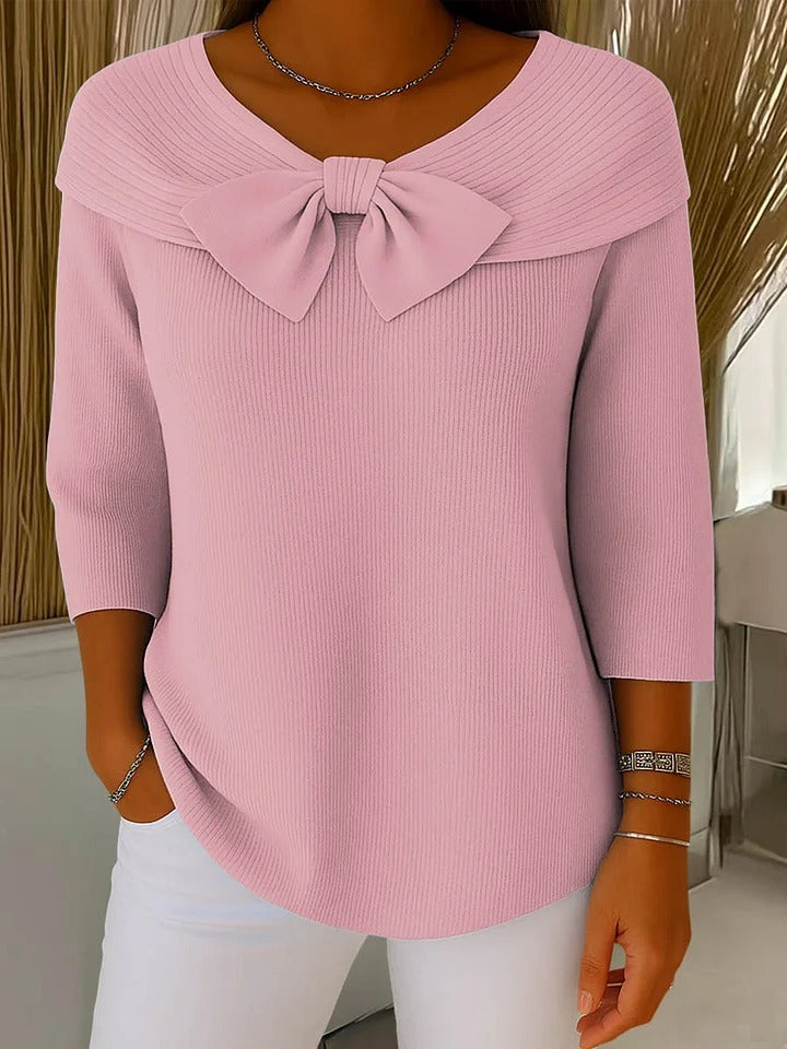 Grace™ - Soft & Elegant Sweater with Bow Detail