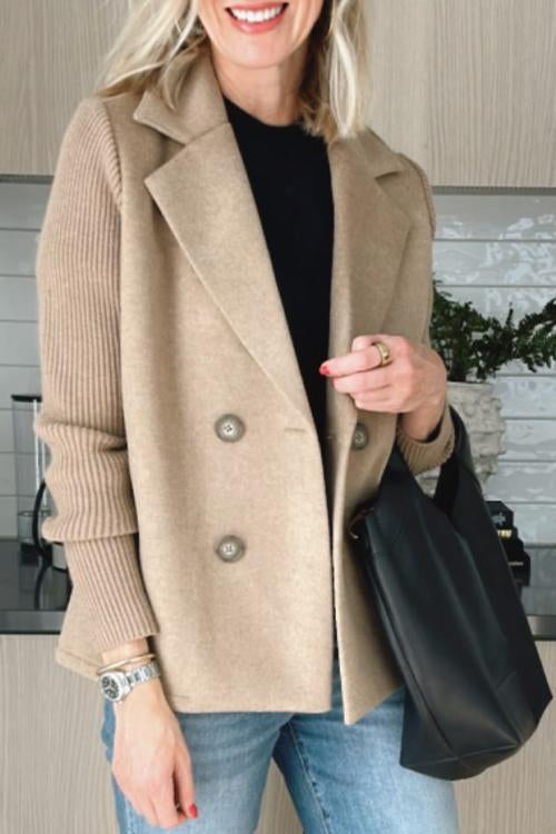 Grace™ - Elegant Knit-Sleeve Blazer