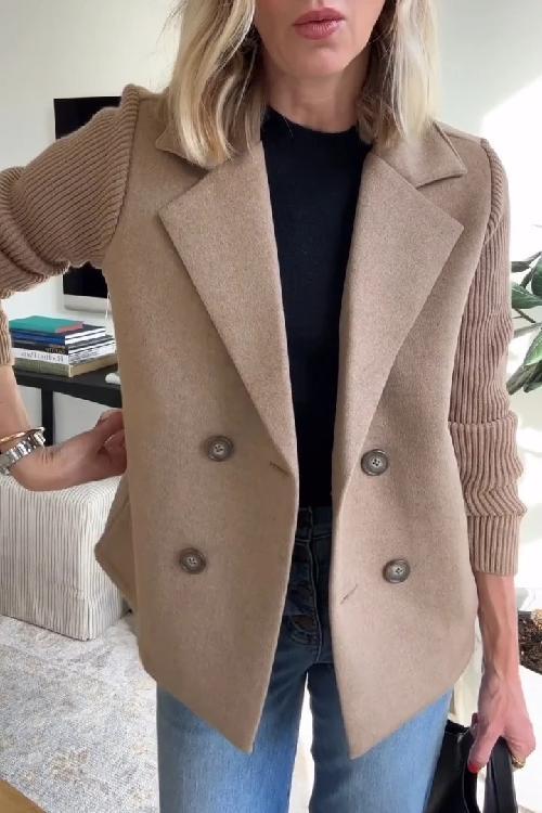 Grace™ - Elegant Knit-Sleeve Blazer
