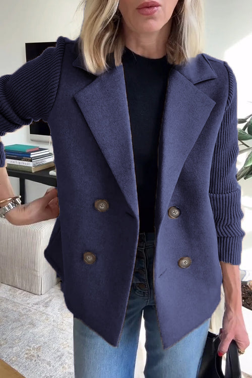 Grace™ - Elegant Knit-Sleeve Blazer