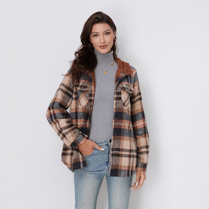 Grace™ - Women’s Plaid Hooded Flannel Jacket for Autumn & Winter